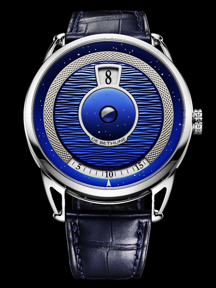 Montre De Bethune bleue à cadran texturé