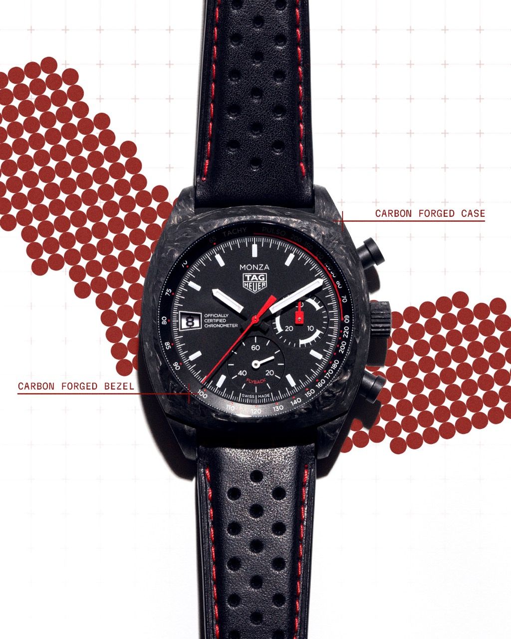 Montre TAG Heuer Monza en carbone forgé noir