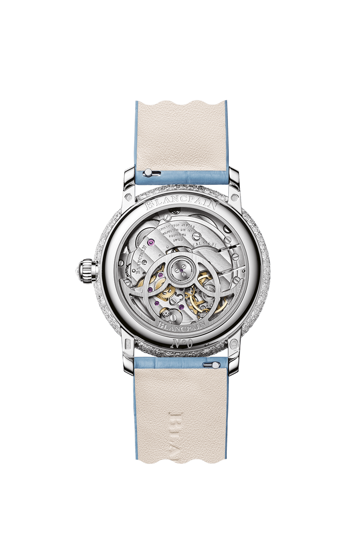 Dos de montre Blancpain avec mouvement apparent