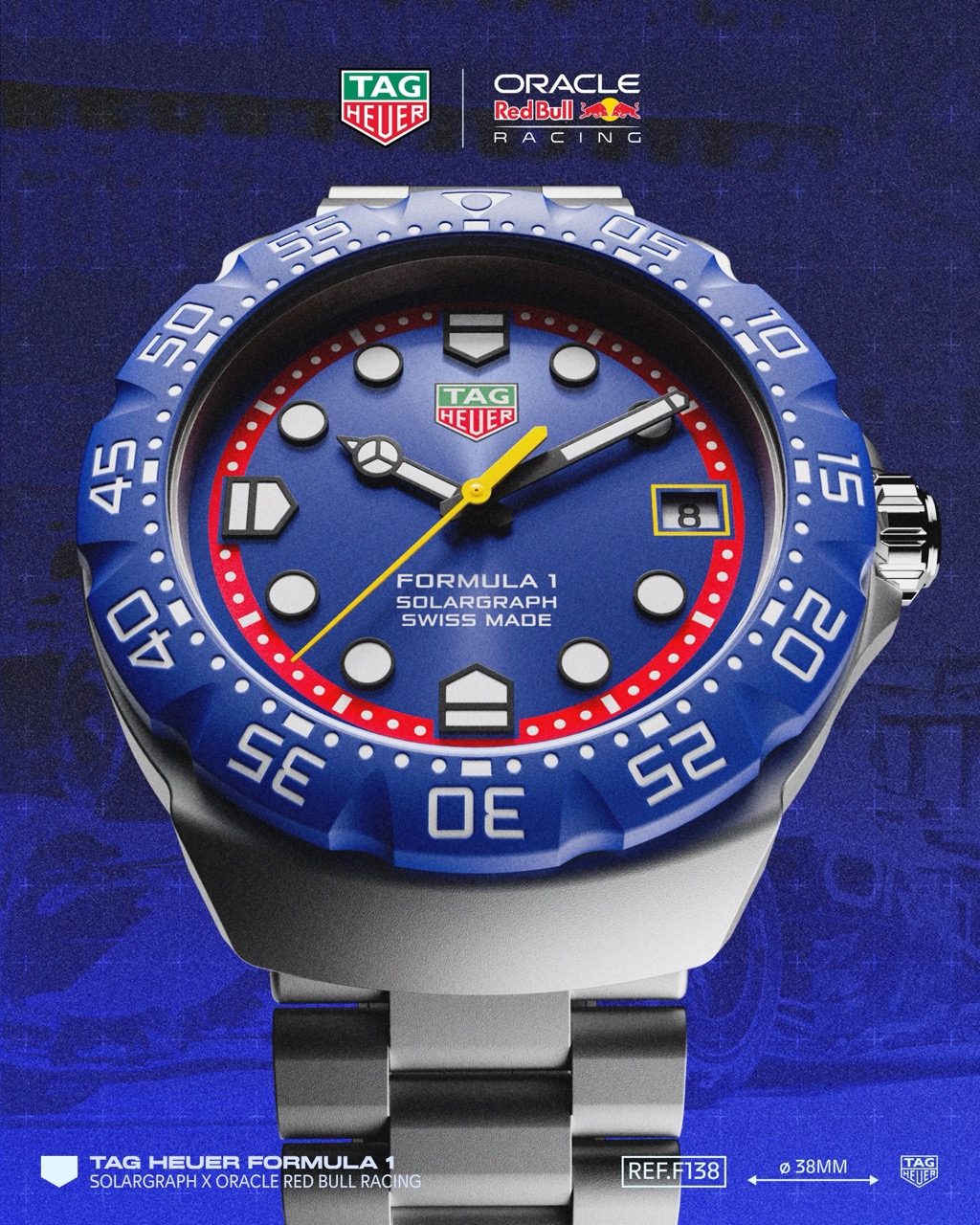Montre TAG Heuer Formula 1 bleue Oracle Red Bull Racing