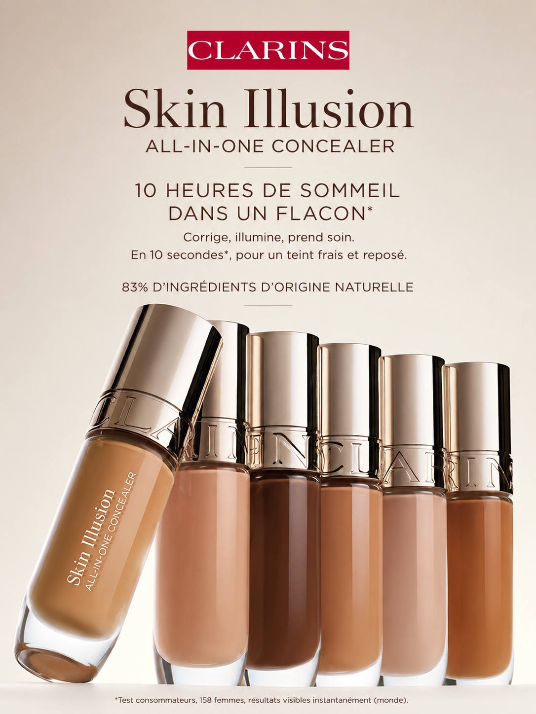 Correcteur Clarins Skin Illusion, plusieurs teintes