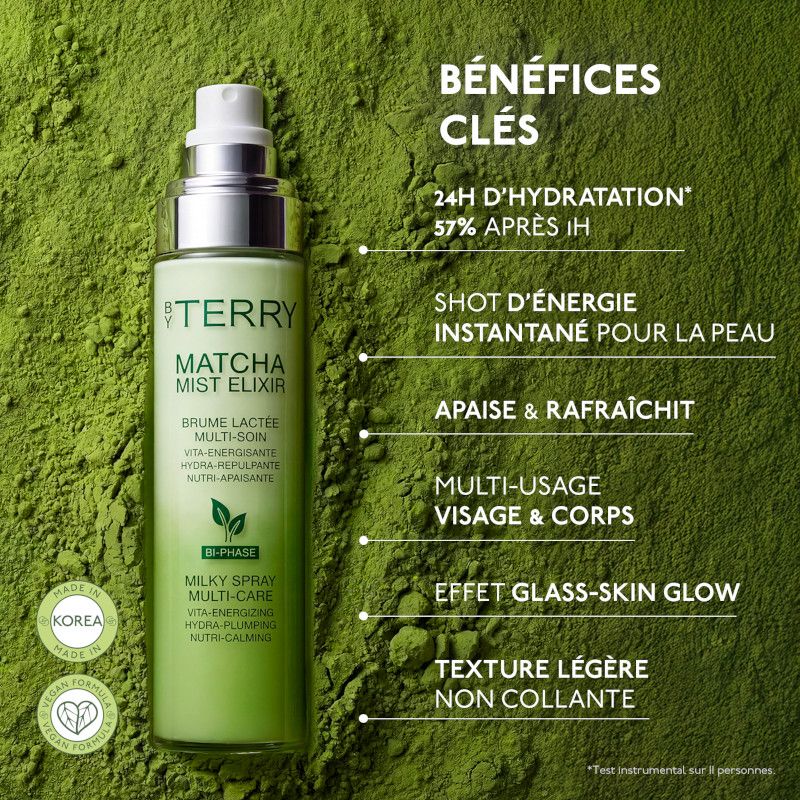 Flacon pompe vert de soin cosmétique sur mousse