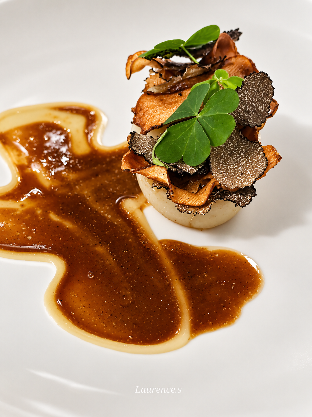 Noix de Saint-Jacques, girolles et truffe noire