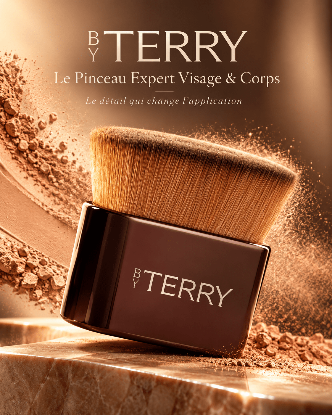 Pinceau de maquillage Terry sur poudre bronzante