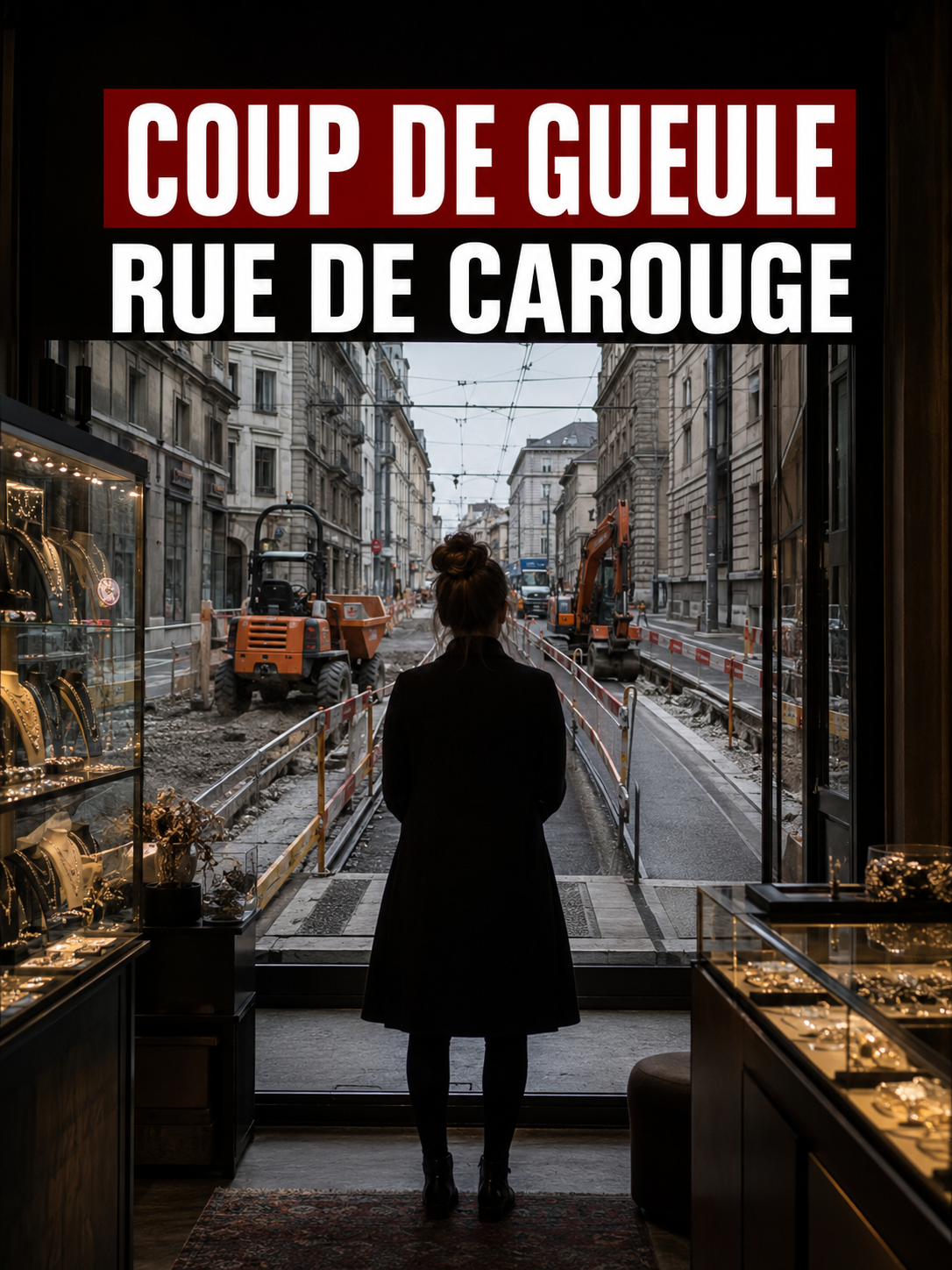 Commerce face à des travaux rue de Carouge