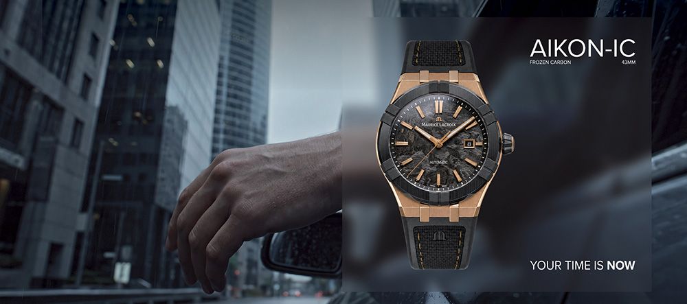 Montre Maurice Lacroix AIKON-IC noire et dorée