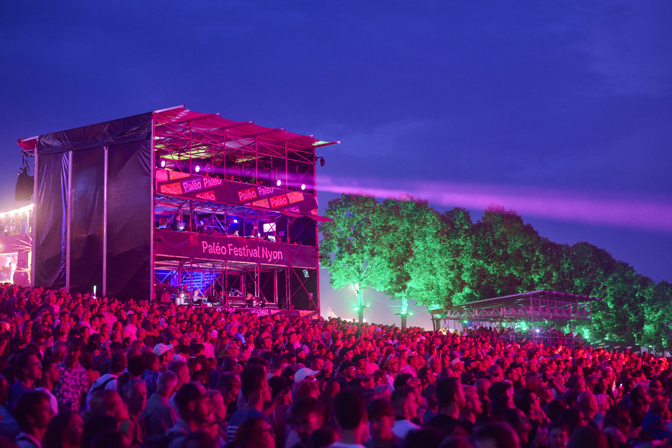 Foule au Paléo Festival Nyon de nuit