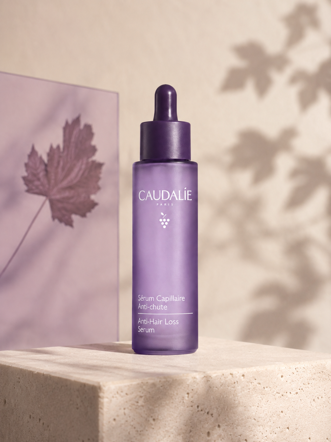 Sérum capillaire anti-chute Caudalie flacon violet
